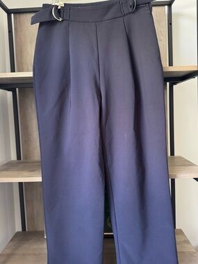 Navy Dress Pants Cropped